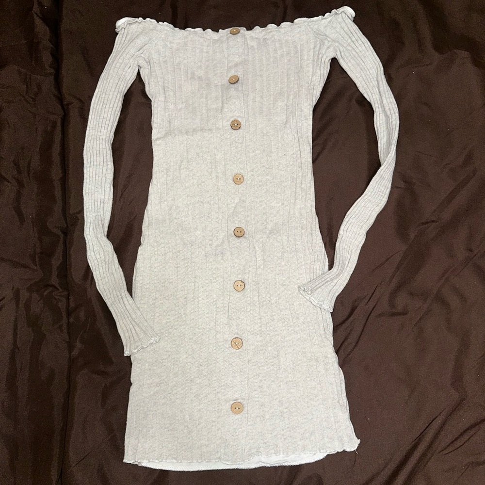 Fashion Nova White Off-Shoulder Bodycon Dress